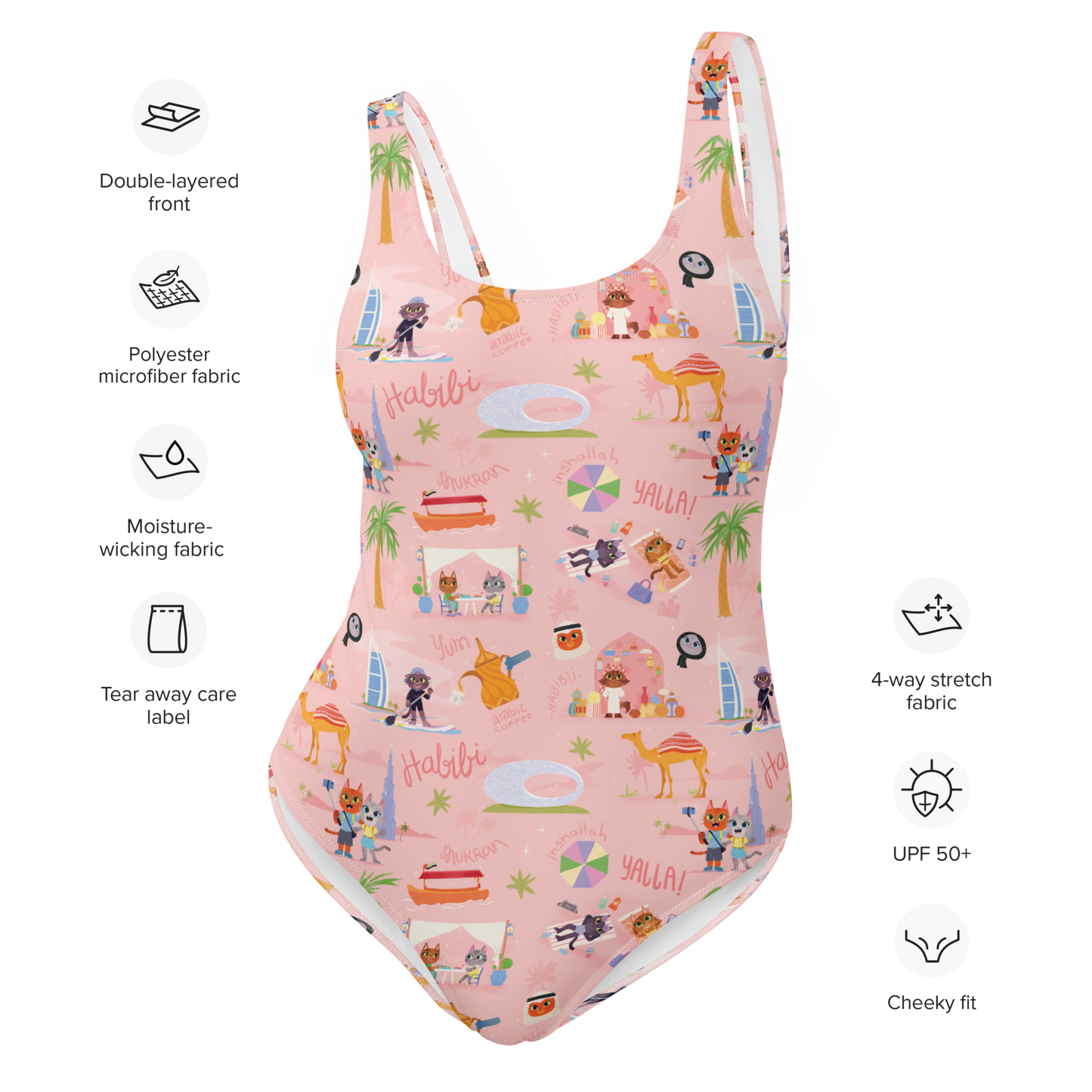 One Piece Swimsuit Habibi Come To Dubai